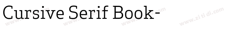 Cursive Serif Book字体转换